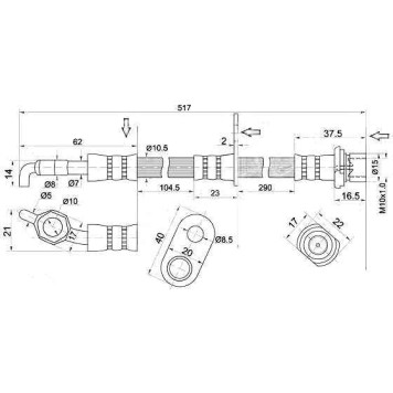 Шланг тормозной задний (Таиланд) TOYOTA CALDINA / CAMRY / CARINA / CORONA / HARRIER / SCEPTER / WINDOM / LEXUS ES / <b>SAT ST-90947-02751</b>