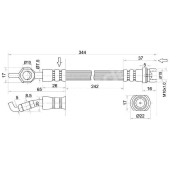 Шланг тормозной передний (Таиланд) TOYOTA BREVIS / CHASER / CRESTA / CROWN / MAJESTA / MARK2 / PROGRES / VEROSSA 4 <b>SAT ST-90947-02774</b>