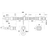 Шланг тормозной передний (Таиланд) TOYOTA COROLLA2 / CORSA / CYNOS / PASEO / RAUM / STARLET / TERCEL 91- прав. <b>SAT ST-90947-02813</b>