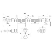 Шланг тормозной передний (Таиланд) TOYOTA COROLLA2 / CORSA / CYNOS / PASEO / RAUM / STARLET / TERCEL 91- лев. <b>SAT ST-90947-02814</b>