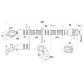 Шланг тормозной передний (Таиланд) TOYOTA CAMRY / GRACIA / HARRIER / MARK2 QUALIS / WINDOM / LEXUS ES300 / RX300 <b>SAT ST-90947-02876</b>