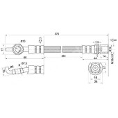 Шланг тормозной передний (Таиланд) TOYOTA ARISTO / CROWN / MAJESTA / SOARER / LEXUS GS300 / 400 / 430 / SC430 97-0 <b>SAT ST-90947-02972</b>