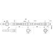 Шланг тормозной передний (Таиланд) TOYOTA CROWN / MAJESTA 87-01 лев.=прав. <b>SAT ST-90947-02976</b>