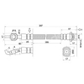 Шланг тормозной передний (Таиланд) TOYOTA ALTEZZA / BREVIS / CROWN / MAJESTA / MARK2 / MARK X / PROGRES / LEXUS GS <b>SAT ST-90947-02A30</b>