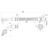 Шланг тормозной передний (Таиланд) DYNA 150 / TOYOACE G15 / HIACE / REGIUSACE 2WD 99-05 лев. (колесо) <b>SAT ST-90947-02C05</b>