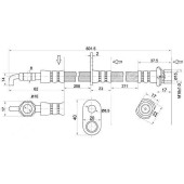 Шланг тормозной передний (Таиланд) TOYOTA CELICA 99-06 лев. <b>SAT ST-90947-02C24</b>