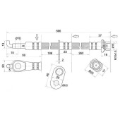 Шланг тормозной передний (Таиланд) TOYOTA BB / CARGO / IST / PLATZ / PORTE / PROBOX / RAUM / VITZ / WILL / YARIS прав. <b>SAT ST-90947-02C31</b>