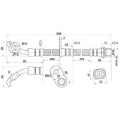 Шланг тормозной передний (Таиланд) TOYOTA RAV4 00-05 прав. <b>SAT ST-90947-02C54</b>