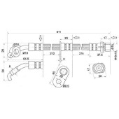 Шланг тормозной передний (Таиланд) TOYOTA RAV4 00-05 лев. <b>SAT ST-90947-02C55</b>