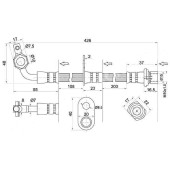 Шланг тормозной передний (Таиланд) TOYOTA LAND CRUISER / LEXUS LX470 98-07 прав. <b>SAT ST-90947-02F28</b>