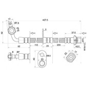 Шланг тормозной передний (Таиланд) TOYOTA LAND CRUISER / LEXUS LX470 98- лев. <b>SAT ST-90947-02F29</b>