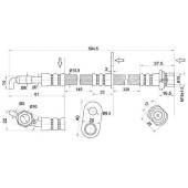 Шланг тормозной задний (Таиланд) TOYOTA CAMRY / WINDOM / LEXUS ES240 / 300 / 330 / 350 01- лев. <b>SAT ST-90947-02F61</b>
