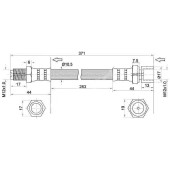 Шланг тормозной задний (Таиланд) TOYOTA DYNA / TOYOACE 82-00 промежуточный <b>SAT ST-96912-33705</b>