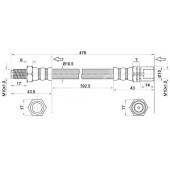 Шланг тормозной задний (Таиланд) TOYOTA HIACE / REGIUSACE 96-99 / HILUX 83- / LAND CRUISER #J7# 80- промеж <b>SAT ST-96940-34305</b>