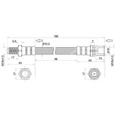Шланг тормозной передний (Таиланд) TOYOTA LAND CRUISER 80-99 лев.=прав. (колесо) <b>SAT ST-96940-39855</b>