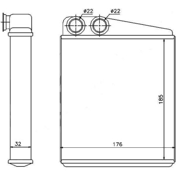 Радиатор отопителя салона AUDI A3 / S3 03- / TT 06- / SEAT ALTEA / TOLEDO 04- LEON 05- / SKODA OCTAVIA <b>SAT ST-AU07-395-0</b>