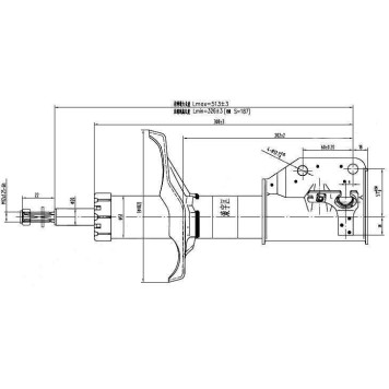 Стойка передняя MAZDA PREMACY / FAMILIA / 323 98-05 лев. <b>SAT ST-B25D-34-900</b>