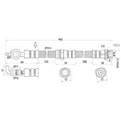 Шланг тормозной передний (Таиланд) MAZDA 323 / 626 / ASTINA / CAPELLA / FAMILIA / MX-3 / MX-6 / PROTEGE 89-97 LH=R <b>SAT ST-B455-43-980</b>