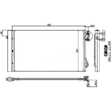 Радиатор кондиционера BMW 1-SERIES E87 04- / / 3-SERIES E90 05- / / X1 E84 09- (DIESEL) <b>SAT ST-BM90-394-A0</b>