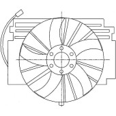 Диффузор радиатора в сборе BMW X5 E53 99-04 <b>SAT ST-BMX5-201-B0</b>