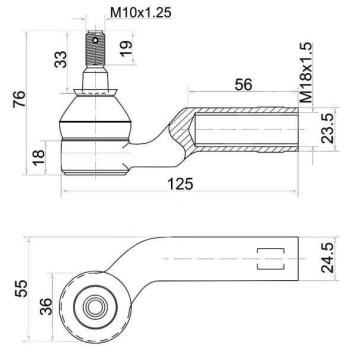 Наконечник рулевой MAZDA 3 03-08 / MAZDA 5 05-10 лев. <b>SAT ST-BP4L-32-290</b>