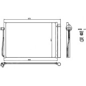 Радиатор кондиционера BMW 5-SERIES E60 03-11 / 6-SERIES E63 04- / 7-SERIES E65 01-08 <b>SAT ST-BW60-394-0</b>