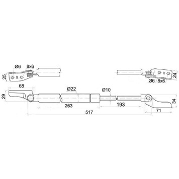 Амортизатор задней двери MAZDA PREMACY 99- прав. <b>SAT ST-C100-62-620D</b>