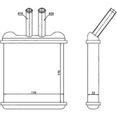 Радиатор отопителя салона DAEWOO NUBIRA / LACETTI 00- / CHEVRLET LANOS 97- <b>SAT ST-CVL1-395-0</b>