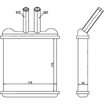 Радиатор отопителя салона DAEWOO NUBIRA / LACETTI 00- / CHEVRLET LANOS 97- <b>SAT ST-CVL1-395-0</b>