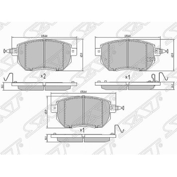 Колодки тормозные перед INFINITI FX45 / 35 S 50-2006 / NISSAN MURANO Z50 <b>SAT ST-D1M60-1AA0K</b>
