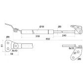 Амортизатор задней двери MAZDA DEMIO 96- прав. <b>SAT ST-D202-62-620A</b>