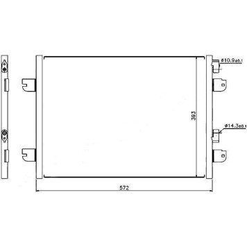 Радиатор кондиционера RENAULT LOGAN 08- <b>SAT ST-DC01-394-A0</b>