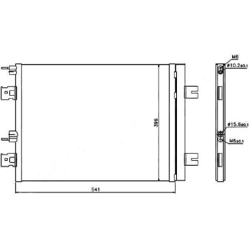 Радиатор кондиционера RENAULT DUSTER / LOGAN / SANDERO / LADA LARGUS 05- <b>SAT ST-DC01-394-B0</b>