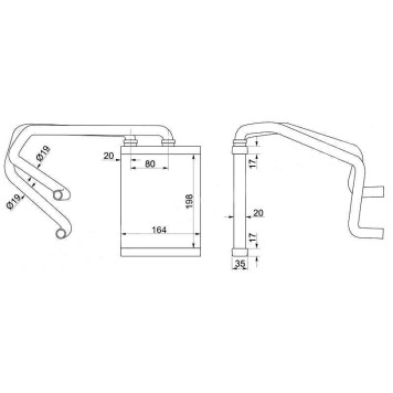 Радиатор отопителя салона NISSAN X-TRAIL T30 00-07 / MITSUBISHI OUTLANDER 00-06 USA / LANCER CS 03-07 <b>SAT ST-DTU1-395-0</b>