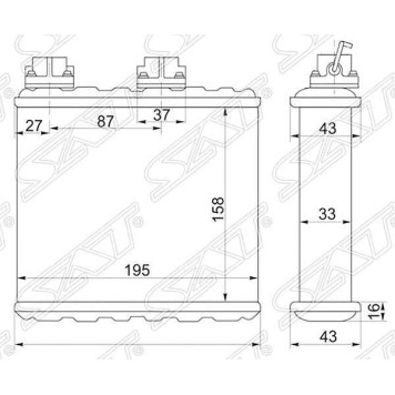Радиатор отопителя салона NISSAN CEFIRO / MAXIMA A32 / 33 94-02 / BLUEBERD U13 / AVENIR / EXPERT W11 / LAUREL 34 <b>SAT ST-DTW1-395-0</b>