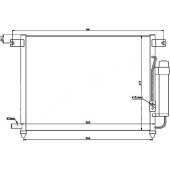 Радиатор кондиционера CHEVROLET AVEO 1.4 05- / DAEWOO KALOS 1.4 02- <b>SAT ST-DW07-394-0</b>