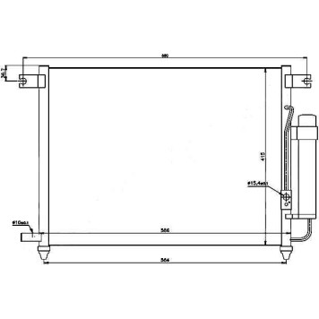 Радиатор кондиционера CHEVROLET AVEO 1.4 05- / DAEWOO KALOS 1.4 02- <b>SAT ST-DW07-394-0</b>