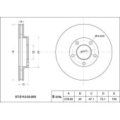 Диск тормозной передний MAZDA Tribute 00-, Ford Escape / Maverick 01- <b>SAT ST-E112-33-25X</b>