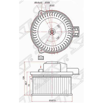 Мотор отопителя салона MAZDA CX-7 07- <b>SAT ST-EG21-61-B10</b>-1