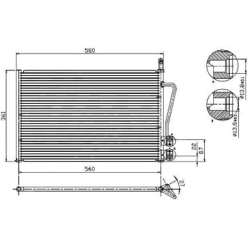 Радиатор кондиционера FORD FUSION / FIESTA 1.2 / 1.4 / 1.6 01-08 / MAZDA 2 1.3 / 1.4 / 1.6 02 <b>SAT ST-FD08-394-0</b>