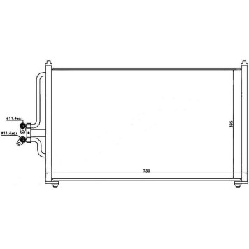 Радиатор кондиционера FORD ESCAPE / MAVERICK 01-08 / MAZDA TRIBUTE 01- <b>SAT ST-FD09-394-0</b>