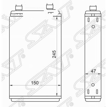Радиатор отопителя салона FORD TRANSIT 00- <b>SAT ST-FDR7-395-0</b>