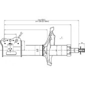 Стойка передняя MAZDA CAPELLA / 626 97-02 лев. <b>SAT ST-GE4T-34-900A</b>