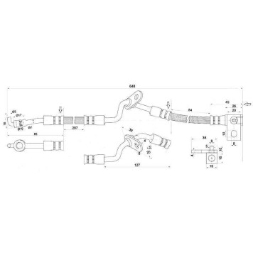 Шланг тормозной передний (Таиланд) MAZDA 6 / ATENZA 02- прав. <b>SAT ST-GJ6A-43-980</b>