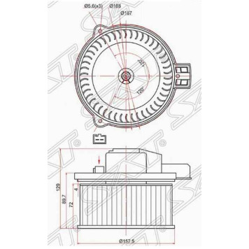 Мотор отопителя салона MAZDA 6 07-13 / CX-5 12- / MAZDA 3 13- (левый руль) <b>SAT ST-GS1D-61-B10</b>-1