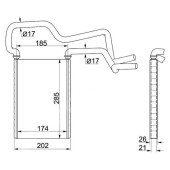 Радиатор отопителя салона HONDA ACCORD CL# 03-08 <b>SAT ST-HD28-395-0</b>