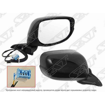 Зеркало HONDA FIT 07-13 5D прав. 3конт., регулир. <b>SAT ST-HD76-940-A1</b>