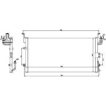 Радиатор кондиционера HYUNDAI SONATA (TAGAZ) 1998- <b>SAT ST-HN23-394-A0</b>