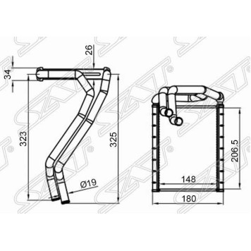 Радиатор отопителя салона KIA CEED 09- <b>SAT ST-HN30-395-A0</b>