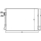 Радиатор кондиционера HYUNDAI SOLARIS / KIA RIO III 10- <b>SAT ST-HNS1-394-0</b>
